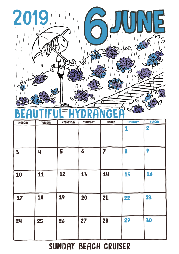 サンデービーチクルーザー 6月カレンダー